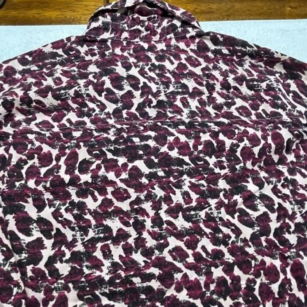 Calvin Klein Jeans Women's Animal Print Shirt Small, Long Sleeve | New - Picture 13 of 15